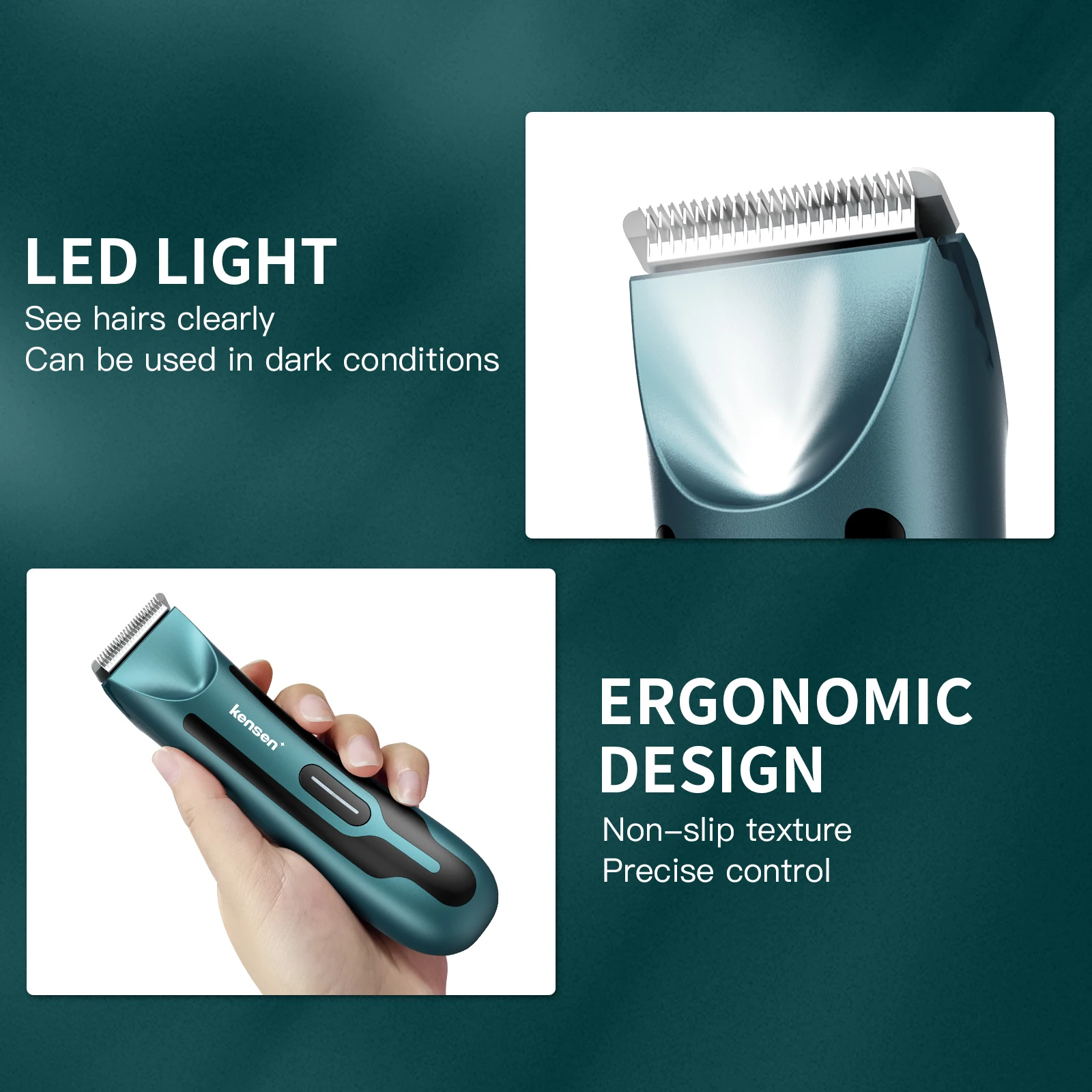 KENSEN S10 Electric Body Hair Trimmer for Men Women Balls Shaver Hair Removal Bikini Trimmer Groin Groomer Clipper Beard Razor 4