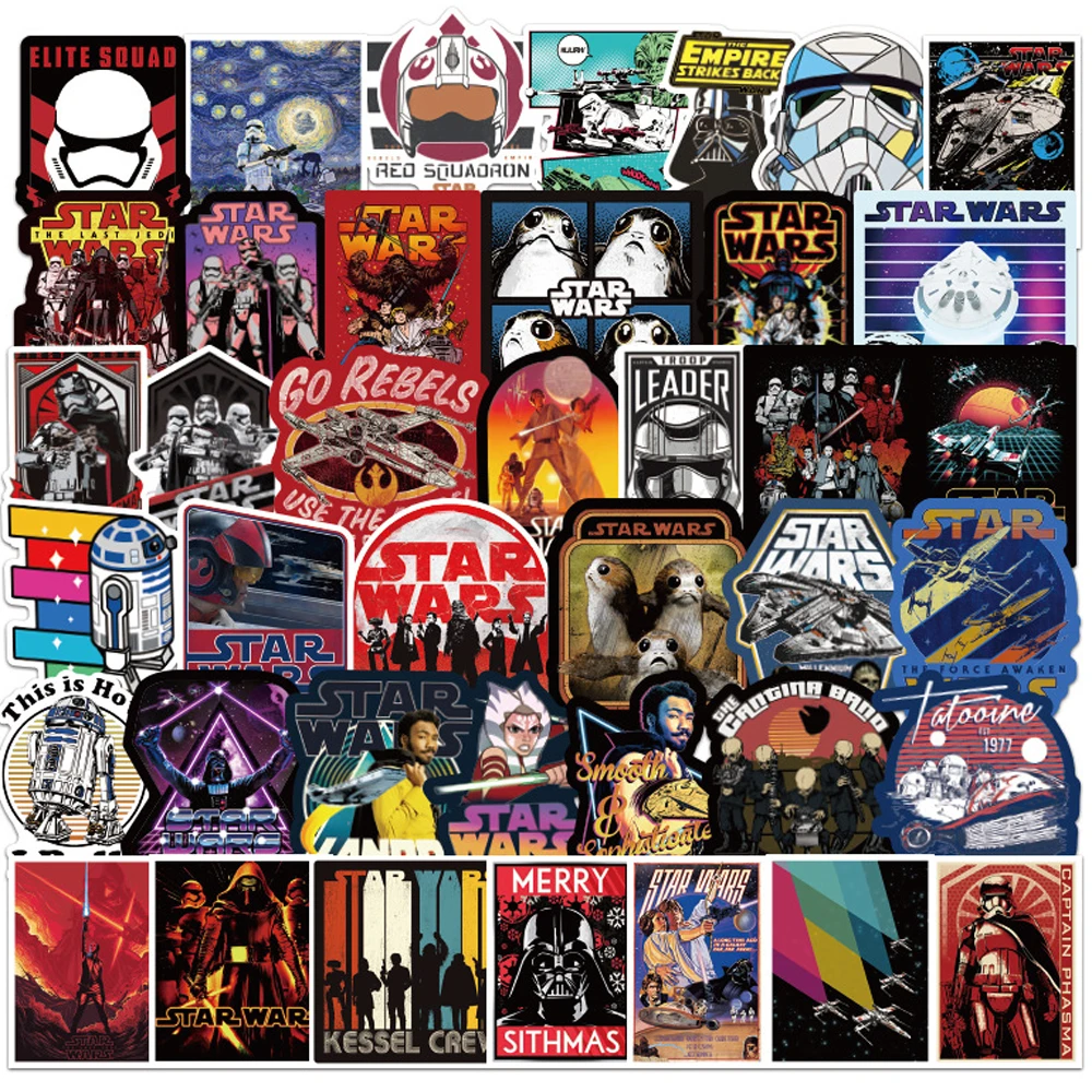 50/100pcs Disney Marvel Stickers Anime Princess Spider-Man Iron Man Hulk Stitch Mickey Mouse Decal for Kids anime stickers