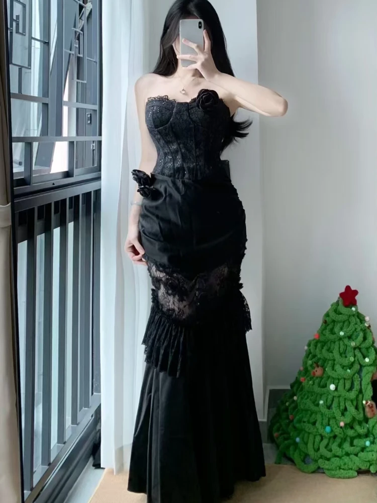 green emerald velvet dress MQTIME main image 0