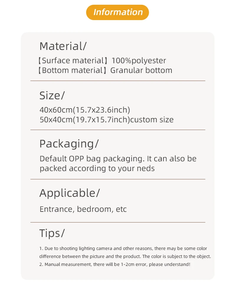 Bestickte Kieselstein-Korallenvelours-Bodenmatte, Badezimmerteppich, U-förmige Schwamm-Absorbiermatte, Fußmatte, Türmatte, Zweiteiliges Set – Detail 2