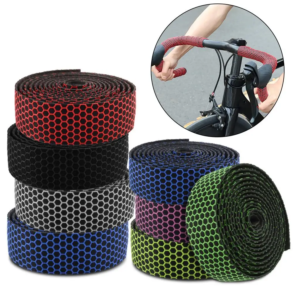 

1Pair New Bike Handlebar Road Bicycle Anti-slip Silica Gel EVA Shock Absorption Handle Bar Tape Cycling Wrap End Plug Wholesale