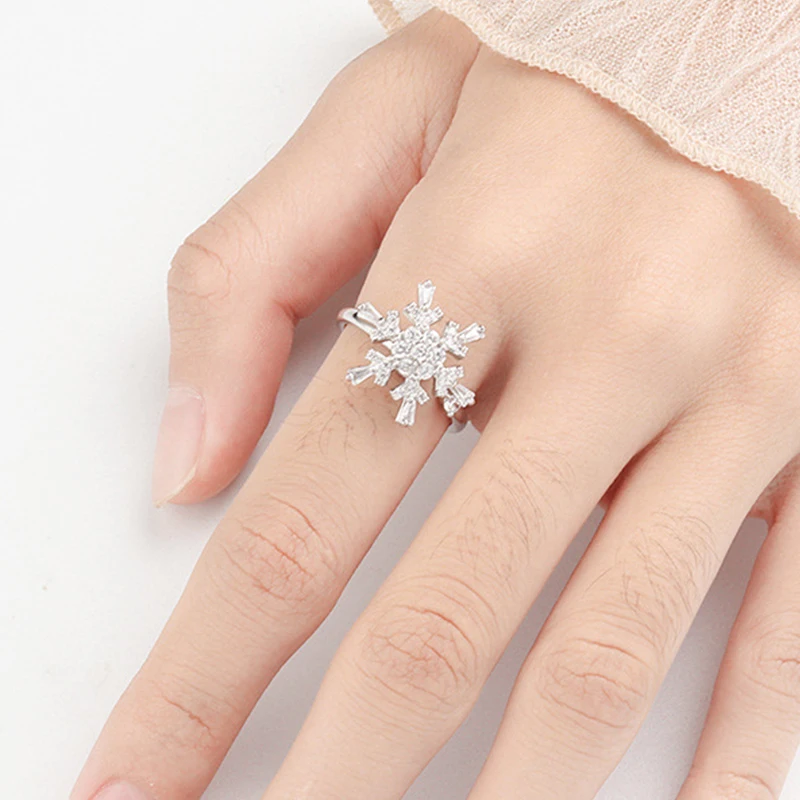 Anxiety Fidget Rings Multiple Style for Women Star Moon Butterfly Flower Spinning Rotate Freely Jewelry
