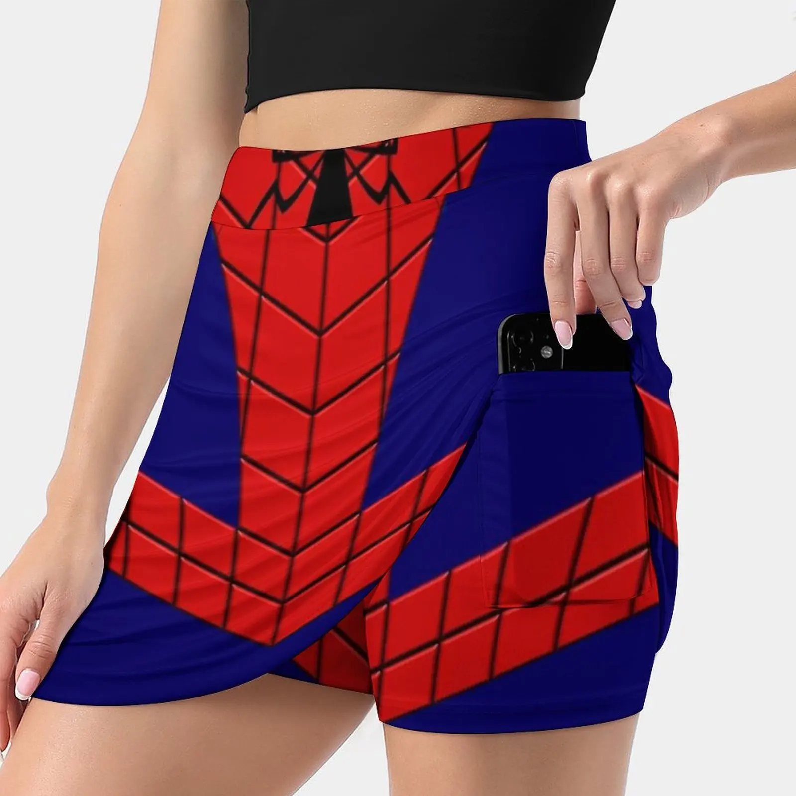 

New Spider Women's skirt Mini Skirts A Line Skirt With Hide Pocket Spider New Peter Parker All New Comic Comics Cartoon Man