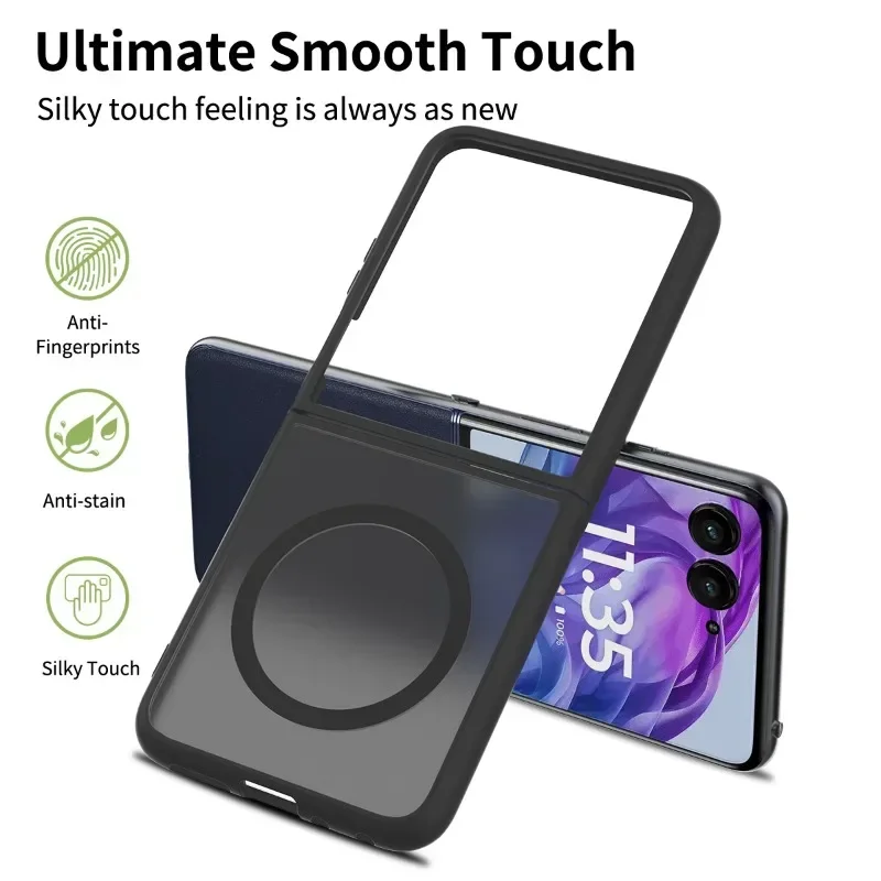 Frosted Anti-Drop Slim Magnetic Phone Shell with Skin-Feel Finish