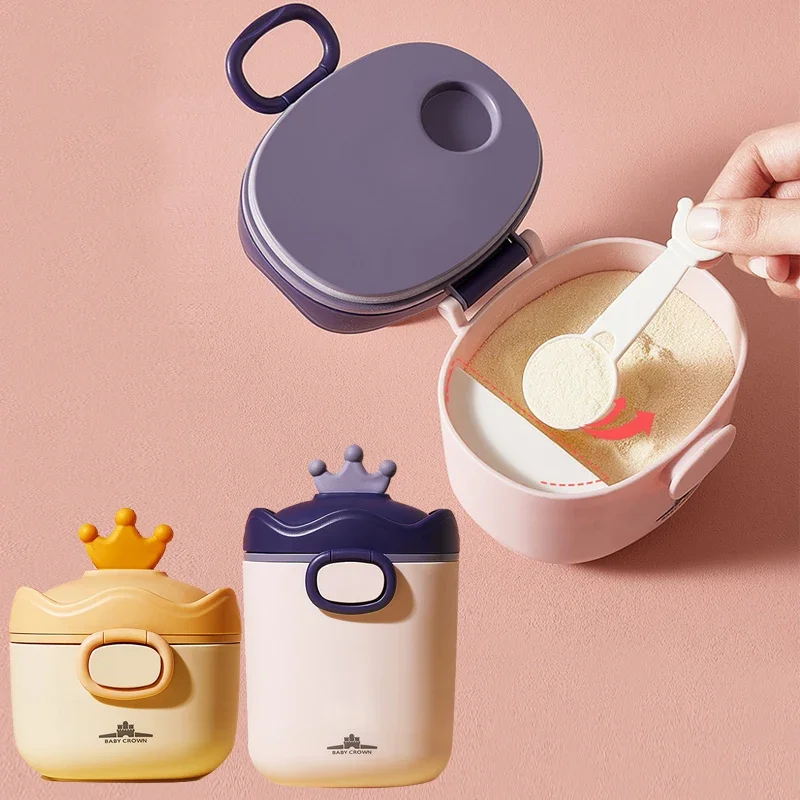 Portable Baby Food Storage Box BPA Free Formula Dispenser Cartoon Infant Milk Powder Box Toddler Snacks Cup Container milk powder storage box