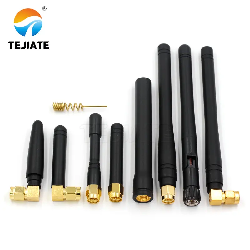 1PCS RF coaxial GPRS GSM antenna elbow straight external thread wireless L-shaped black inner pin 5CM plug connector