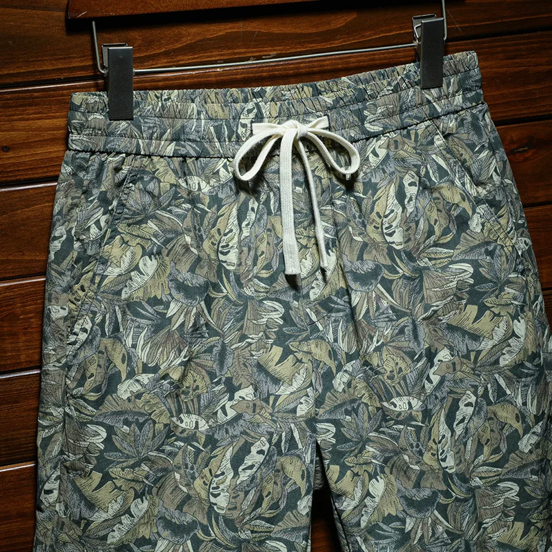 Summer Beach Shorts Men2024New Fashionable Color Pattern Loose Breathable Pants Outdoor Trendy Cropped Pants 5