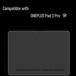 Premium Glass Screen Protector for Oneplus Pad 13.2 - 9H Tempered, Scratch - Proof, HD Clarity, Bubble - Free, 2 - Pack (2P - Oneplus Pad 3 Pro)