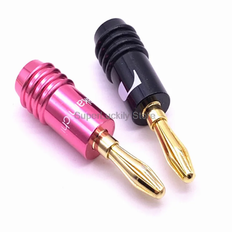 8pcs Banana Speaker Cable Plugs 4mm Copper Banana Wire Connectors For
