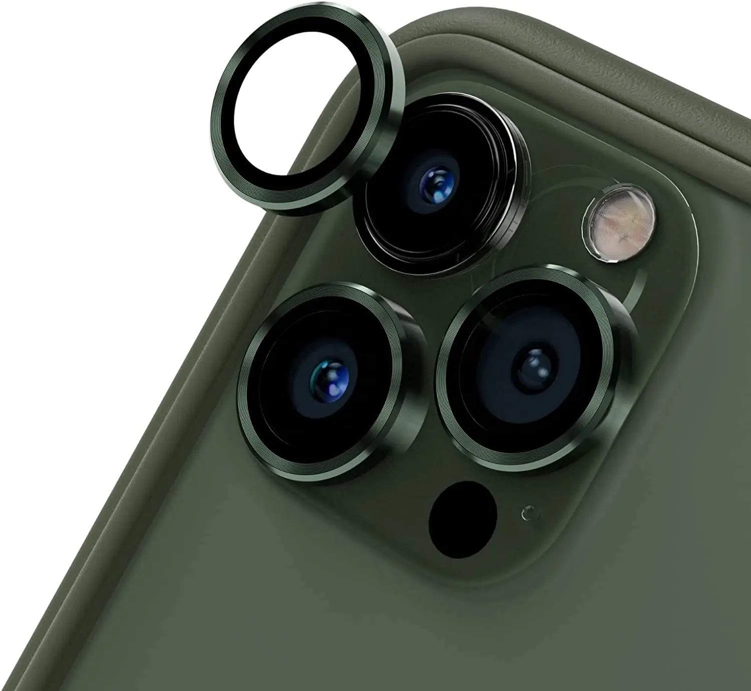 LuxGuard Black Titanium Tempered Glass Camera Lens Protector Accessory
