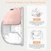 Wearable Breast Pump Hands Free Electric Portable Wearable Breast Pumps Slient BPA-free Breastfeeding Milk Collector 4
