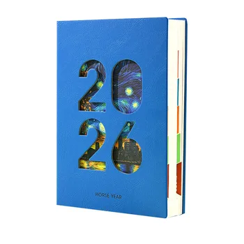 Calendario e organizer giornalieri 2026 Nuovo agenda A5 con copertina scavata e taccuino con pagine indice