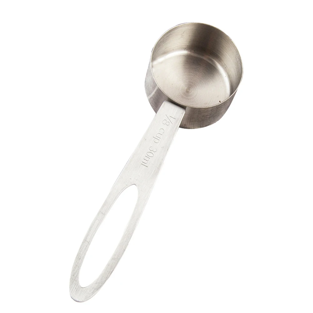

Measuring Cups Coffee Scoop Sugar Milk Powder Stainless Steel Tablespoon Tea Leaves 140x43mm Cafe Making Creamer