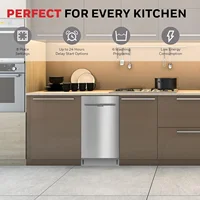 18 Inch Dishwasher with 8 Place settings, 6 Washing Programs, Stainless Steel Tub, UL/Energy Star- Stainless Steel 2