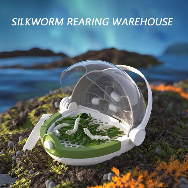 Silkworm Breeding Space Capsule Children's Insect Observation Box Student Nurturing Bucket Toy Perfect For Keeping Silkworm