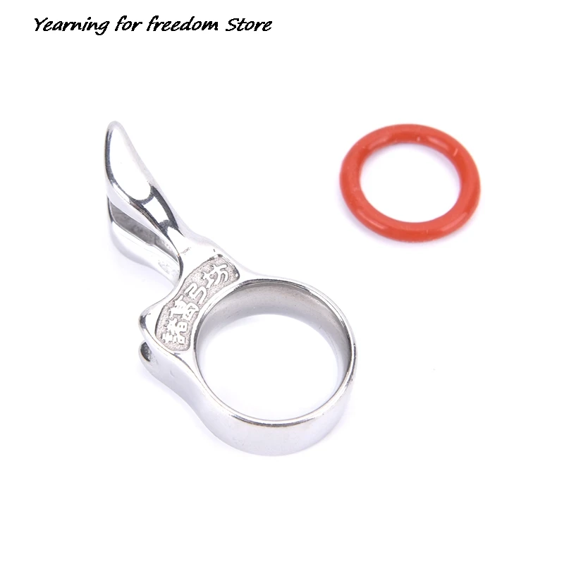 1 Pc Stainless Steel Slingshot Shooting Throwing Finger Fishing Dart Hunting Ring slingshot accessories