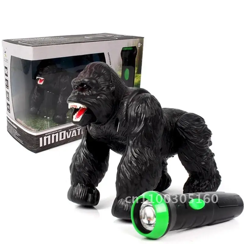 Lighting Infrared High Simulation Gorilla Remote Electric Animal Control Music Can Toy Kid Effect Gifts Terrifying Funny Sound