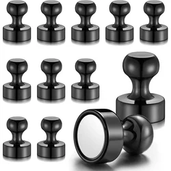 Powerful Neodymium Magnetic Pushpins for Versatile Use in Office and School (Black)