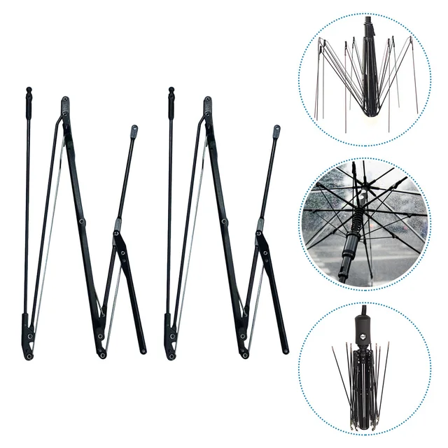 2 Készlet Összecsukható Esernyő Bordák Tartozékok Javító Alkatrészek