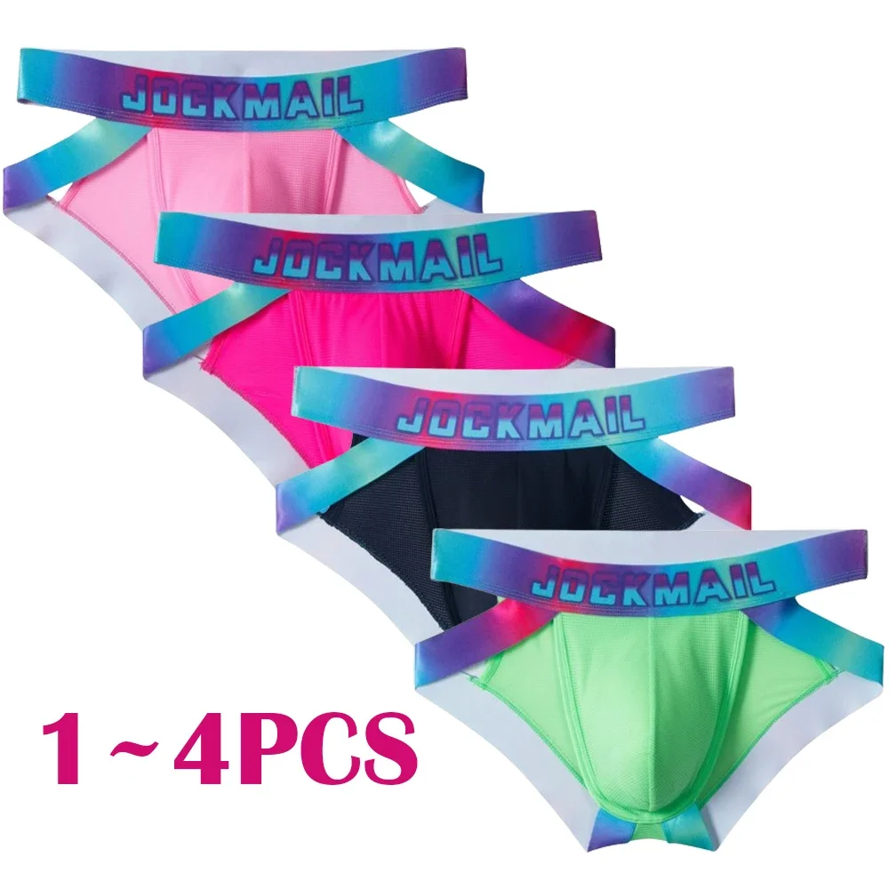 Quick Dry Breathable Men Underwear Briefs Fashion Multicolor Underpants Nylon Mesh Jockstrap Slip Panties Underwear Tanga Bikini