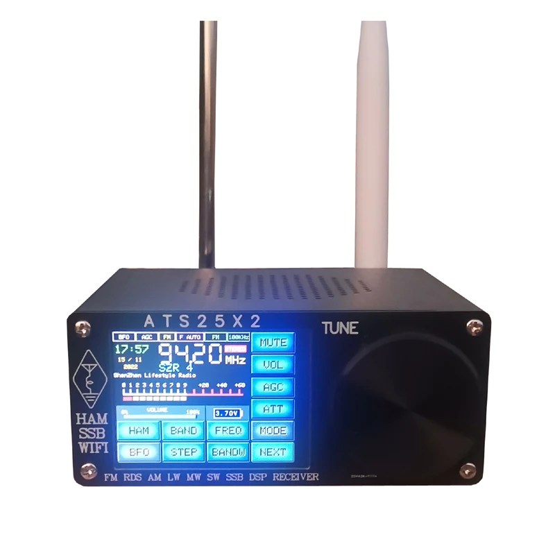 최신 ATS 25X2 FM RDS 앱 네트워크 와이파이 구성, 모든 대역 라디오, 스펙트럼 스캔, DSP 수신기 업그레이드 ...