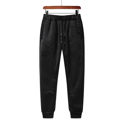 thumbnail image 1 of Pantalones de cachemira WINSTAND de talla grande 8XL para invierno, pantalones de cachemira de piel de cordero para hombre, pantalones de chándal casuales cálidos de polar para hombre, 1 of 5