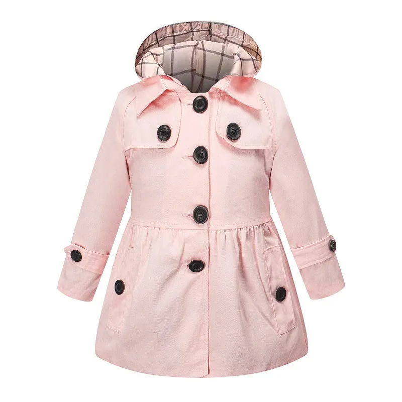 Girls Windbreaker Children's Windbreaker Winter Children's Clothing Girls Casual Outwear Knitted Outwear Kids Jacket Girls Trench Coats Children Raincoats