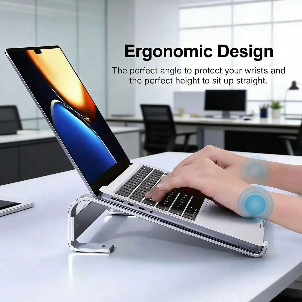 26cm * 25cm * 6.5cm 조절 가능한 알루미늄 합금 노트북 냉각 브래킷 - 세련된 데스크탑 높이 조절 브래킷