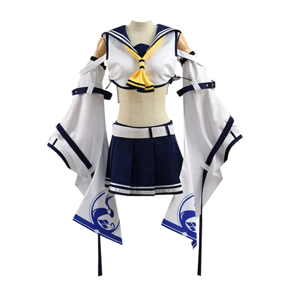 

Game Azur Lane Cosplay Costume Ijn Ayanami Disguise Sailor Uniform Women Cute Outfit Halloween Carnival Party Clothes Role Play