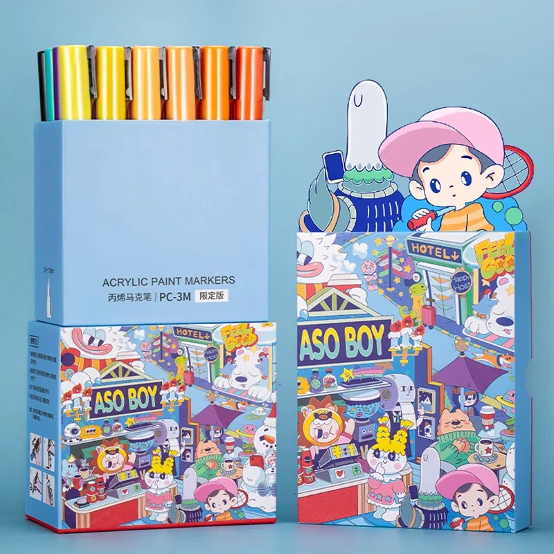 UNI 포스카 마크 펜 그래피티 시리즈 페인트 펜, 적합한 나무 보드, 직물, 돌, 플라스틱, 유리 및 금속 미술 용품