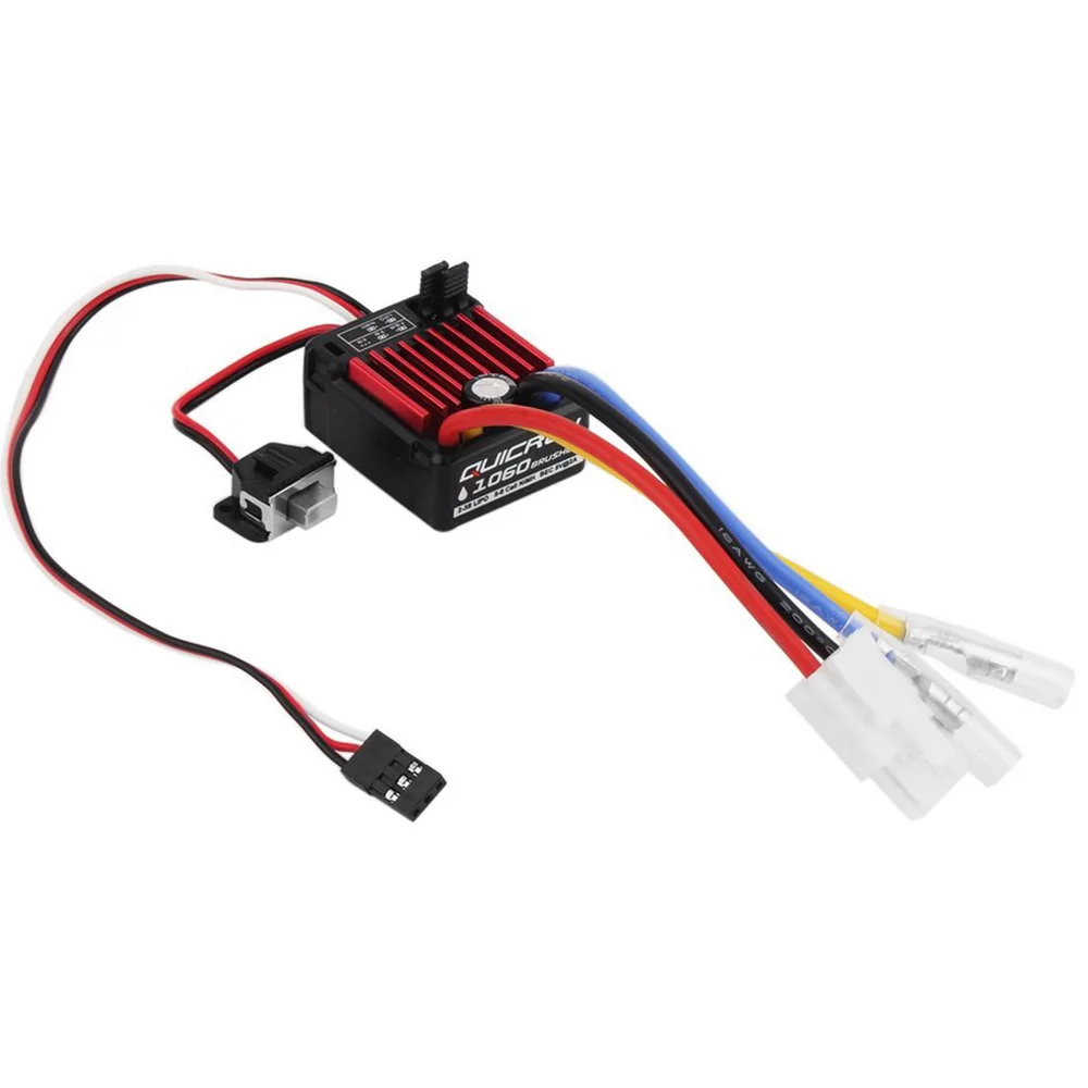 

HobbyWing QuicRun 1060 60A Brushed Electronic Speed Controller ESC For 1:10 RC Car Waterproof Speedboat
