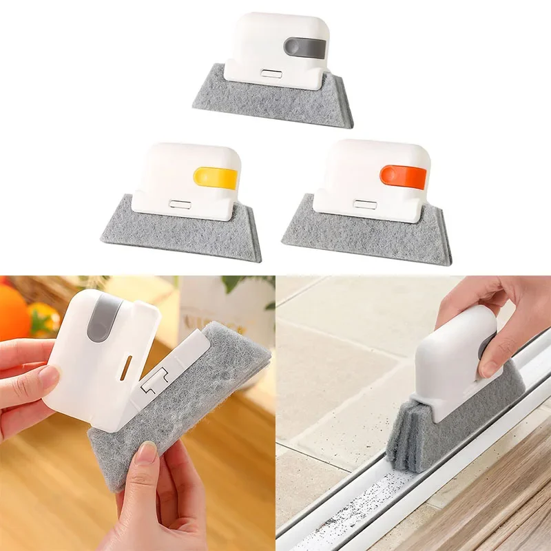 Groove Cleaning Brush 2 in 1 Window Frame Door Groove Cleaning Tool Sliding Door Track Hand-held Crevice Cleaner