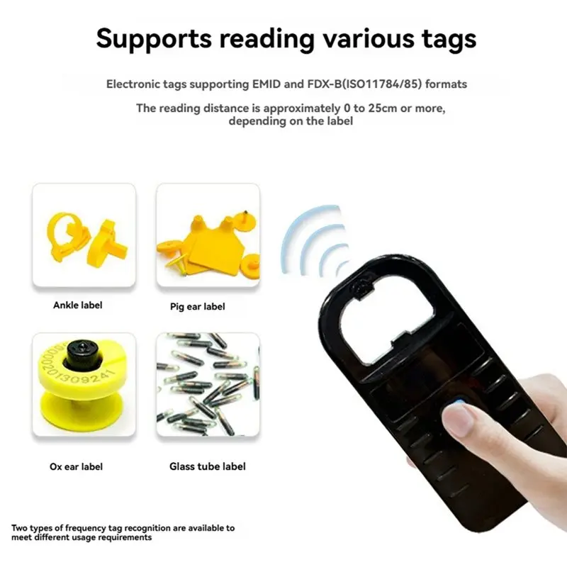 AY14 - 동물 스캐너 134.2Khz/125KHZ 동물 ID 리더 USB+블루투스 애완동물 칩 스캐너 EMID/FDX-B ISO11784/85 지원