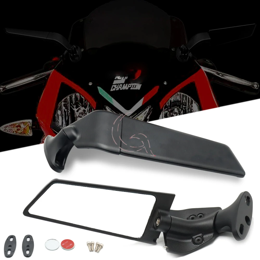 

Зеркала заднего вида для мотоцикла APRILIA GPR150 GPR125 RSV4 RSV1000 с широким углом обзора, Регулируемые вращающиеся боковые зеркала