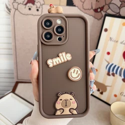 Capibala Multistep Phone Case with Head Doll Accessory - Moto G24Power (TJZ - 007)