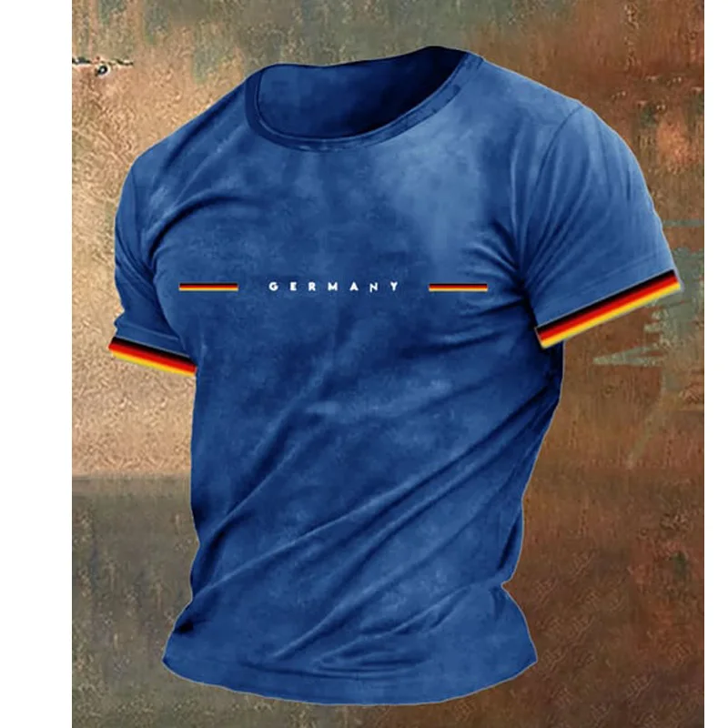 

Leisure Team Event Anniversary Letter Printed Men's T-shirt