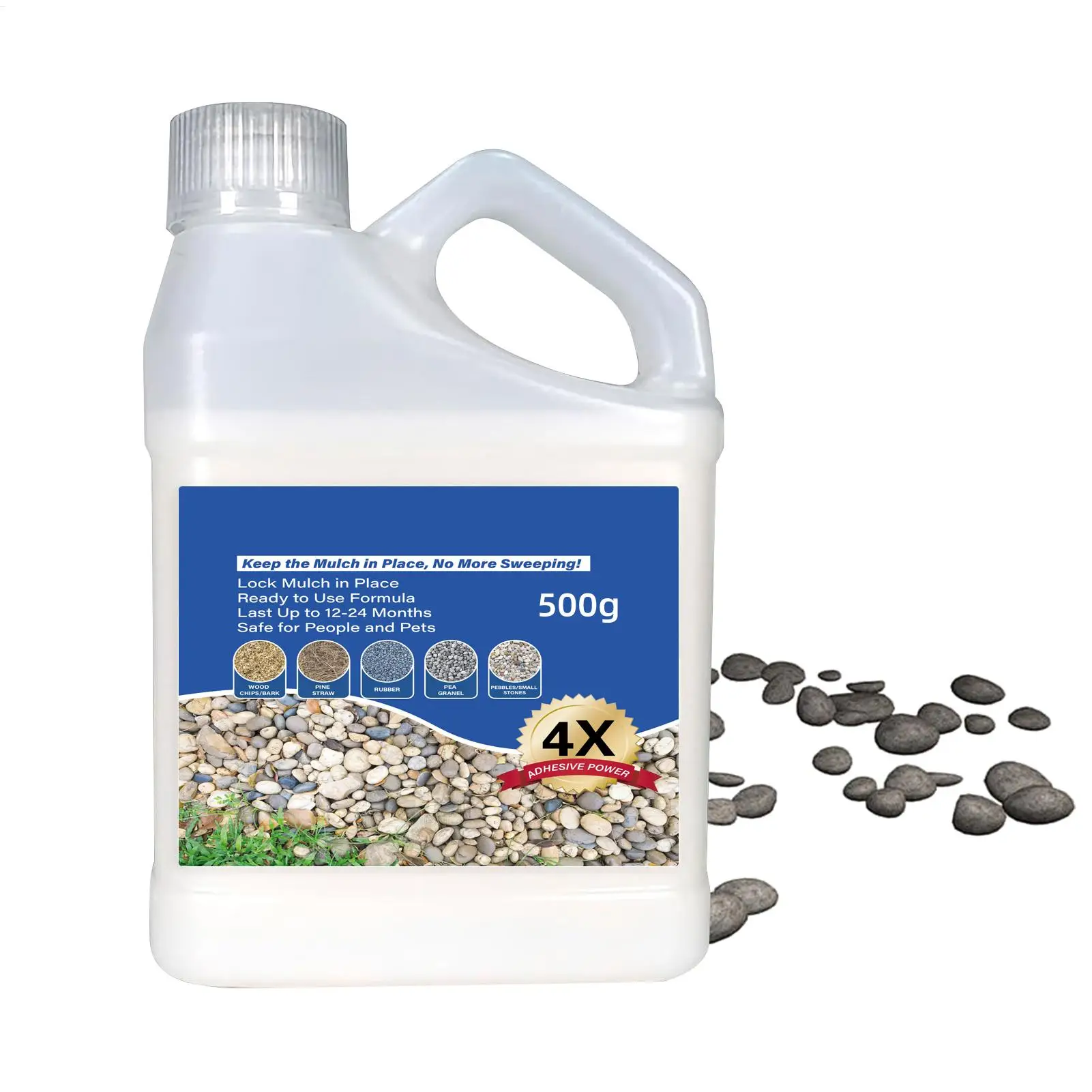 Colle à galets 500g - Adhésif pour gravier extérieur, résistant UV et pluie