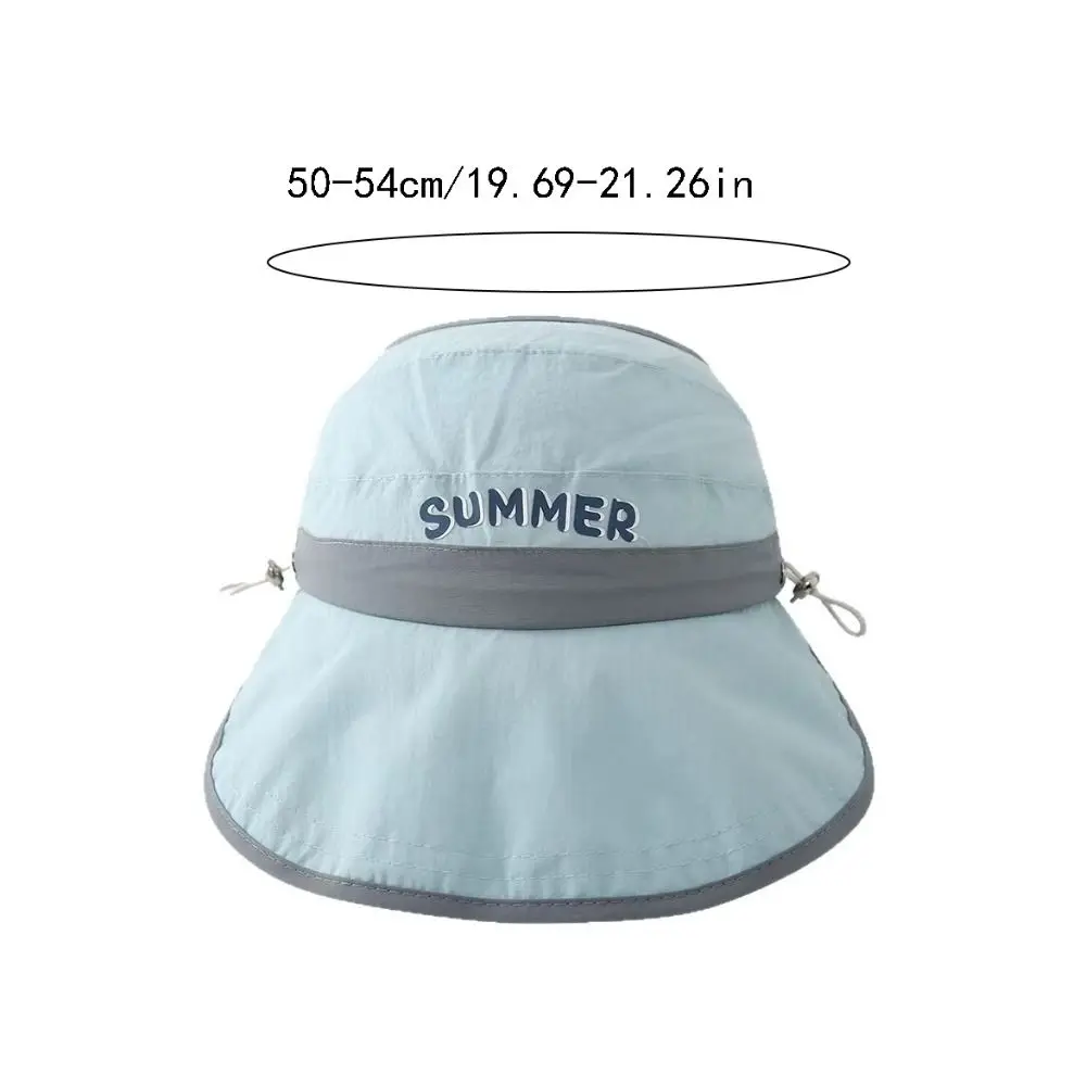 Comfortable Big Brim Baby Sun Hat Breathable Korean Style Empty Top Cap Anti UV Quick-dry Children Sunshade Hat Travel