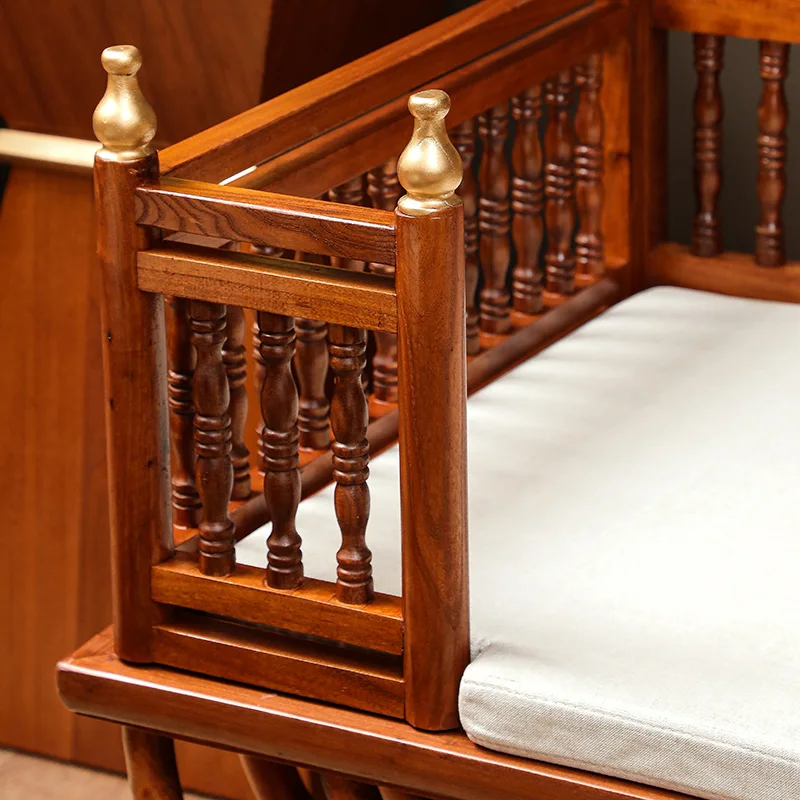 New Chinese style solid wood living room sofa cushion with backrest South East Asia style Thai club soft furniture