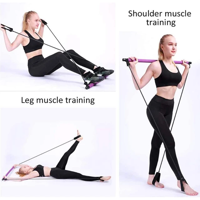 Kit De Barre De Pilates Portable, Bâton De Musculation, Yoga, Bandes De  Résistance, Barre De Tonification, Équipement De Fitness À Domicile Du  14,15 €