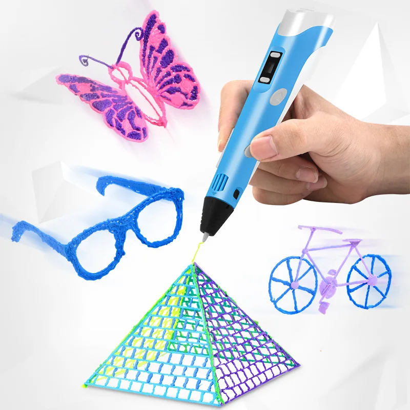 Caneta de Desenho de Impressão 3d com Tela Lcd para Crianças Filamento Pla Educação Infantil Passatempos Brinquedos Presentes de Aniversário Recargas