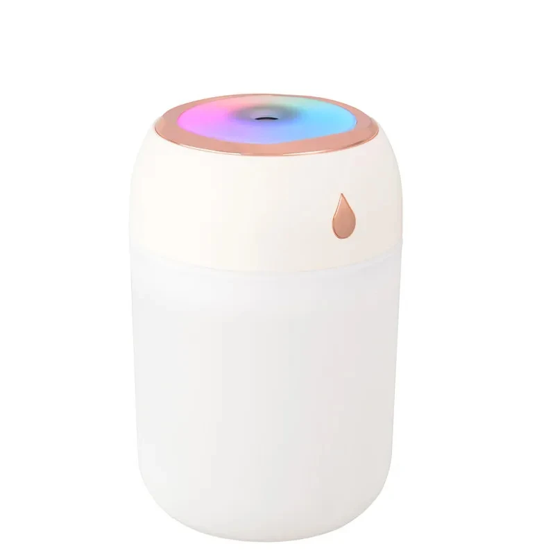 Humidificador de aire portátil, Mini difusor de Aroma USB con niebla de luz LED fría para dormitorio, hogar, coche, purificador de plantas, Humificador 330ml