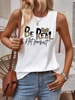 BE REAL Print Women's Tank Top 2024 New Leopard Print Women's Crew Neck Tank Top Fashion Tank Top For Everyday Casual Women