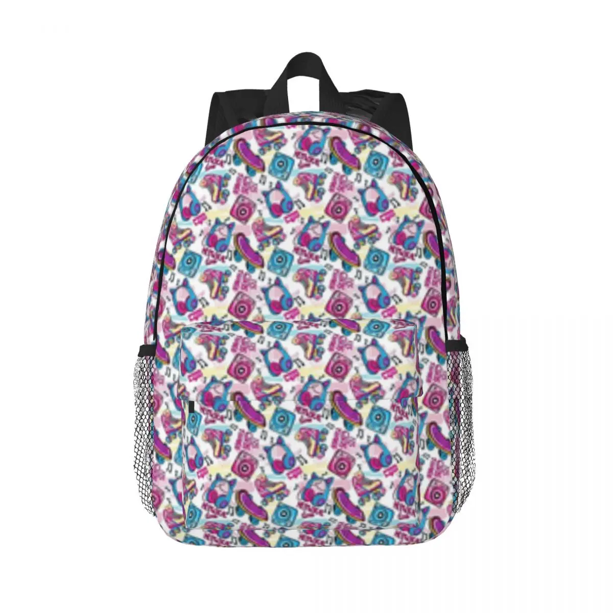 thumbnail image 1 of Patrón de patineta, patrón de patineta, para niñas, niños, mochila de estudiante de gran capacidad, mochila escolar de dibujos animados de 15 pulgadas, 1 of 4