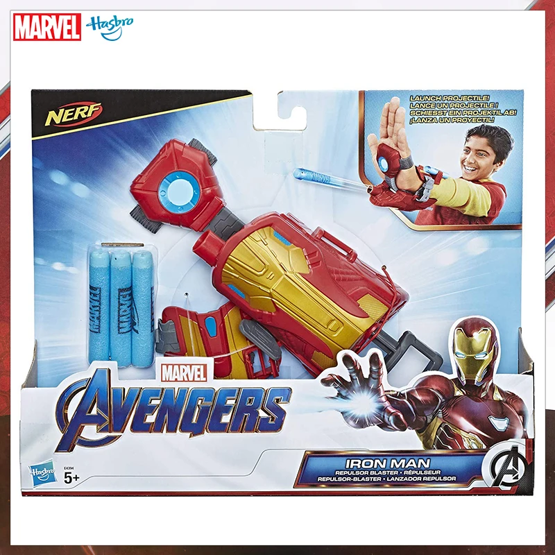 

Hasbro Avengers Iron Man Blast Repulsor Gauntlet Toy With 3 Nerf Darts for Costume and Role Play Children's Birthday Gift E8354