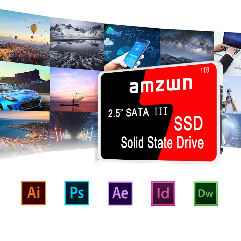 

SSD SATA3 2.5 Inch SSD 128GB 256GB 512GB 1TB For Laptop Desktop PC Internal High-speed Solid State Drive