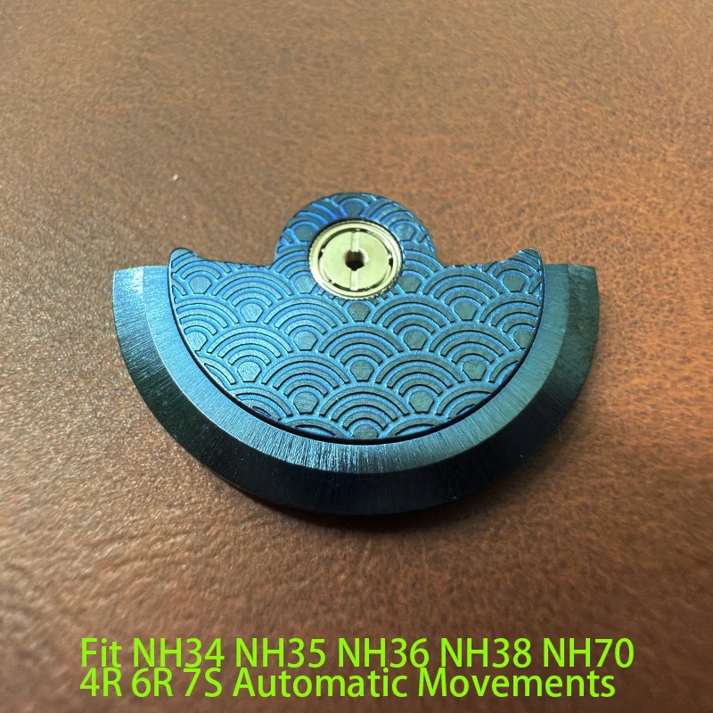 Customized Automatic Hammer Rose Gold Black Blue Silver Gold Watch Rotor Parts