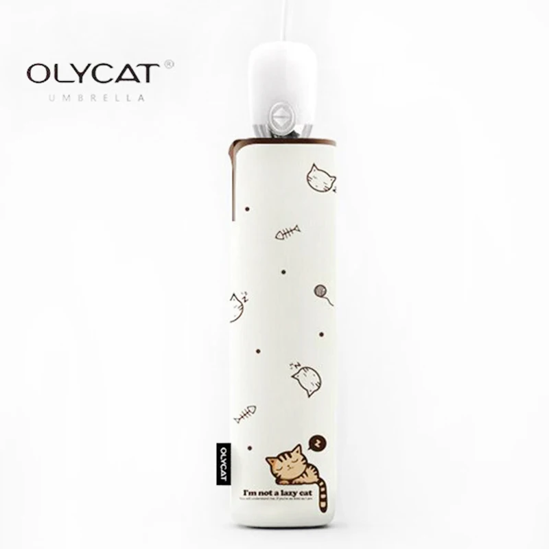 Automatic Umbrella Rain Women Lovely Cat Folding Umbrellas Windproof Black Coating Anti UV Parasol folding umbrella,automatic umbrella,sun umbrella