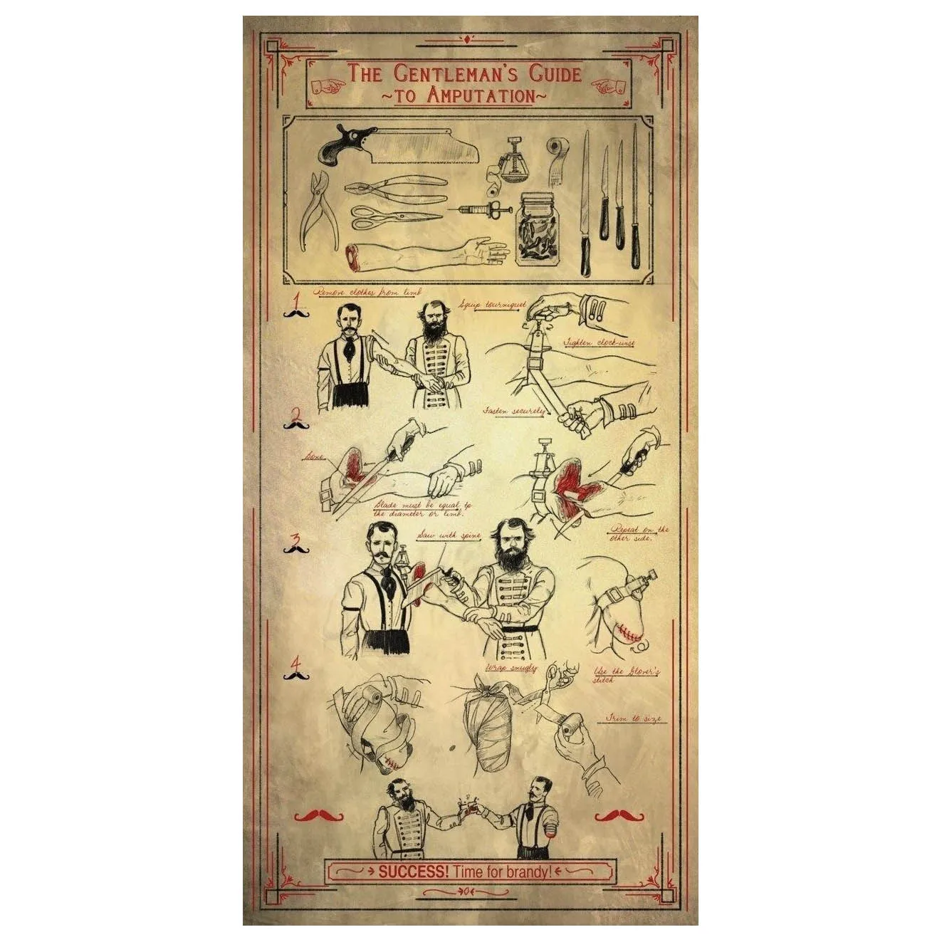 

The Gentleman’s Guide to Amputation Mural HD Print Home Decor Paintings Posters Wall Art Canvas Pictures for Living Room Bedroom