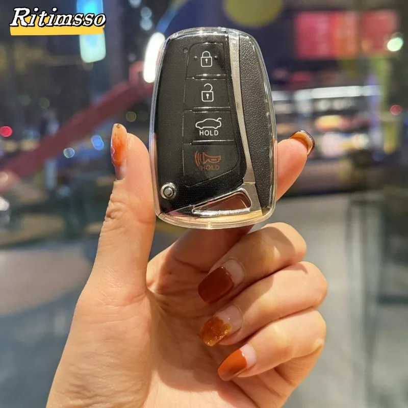 Чехол для автомобильного ключа Hyundai Santa Fe Sport Ix45 Equus Centennial Genesis G80 greatazera 2013-2016